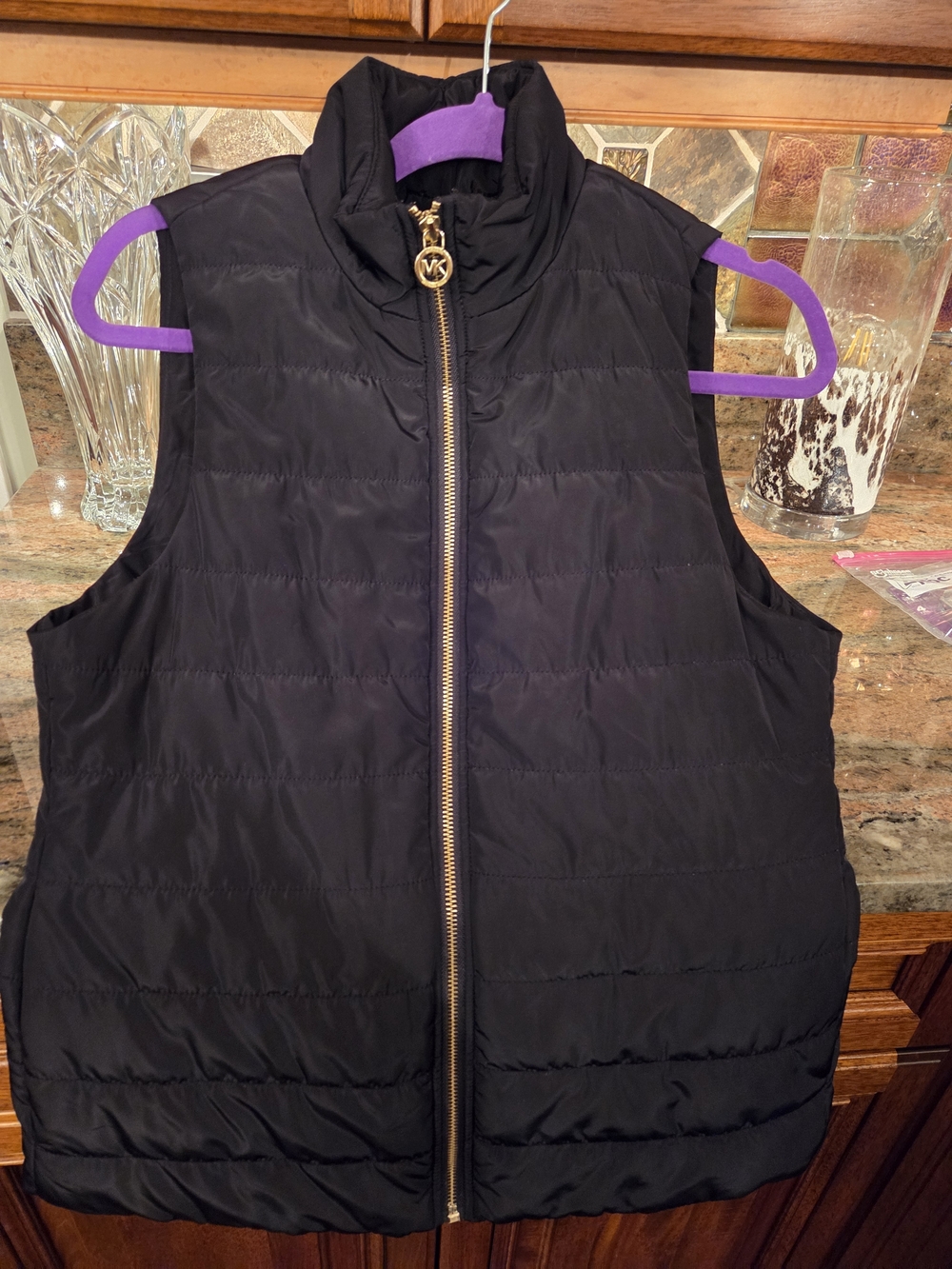 Michael Kors Black Quilted Vest